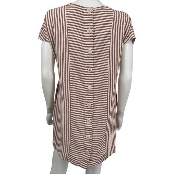 Madewell Linen Blend Button Back Dress - Picture 4 of 9